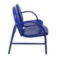 thumbnail image 4 of Northlight 47-Inch Outdoor Retro Tulip Steel Loveseat, Blue, 4 of 4