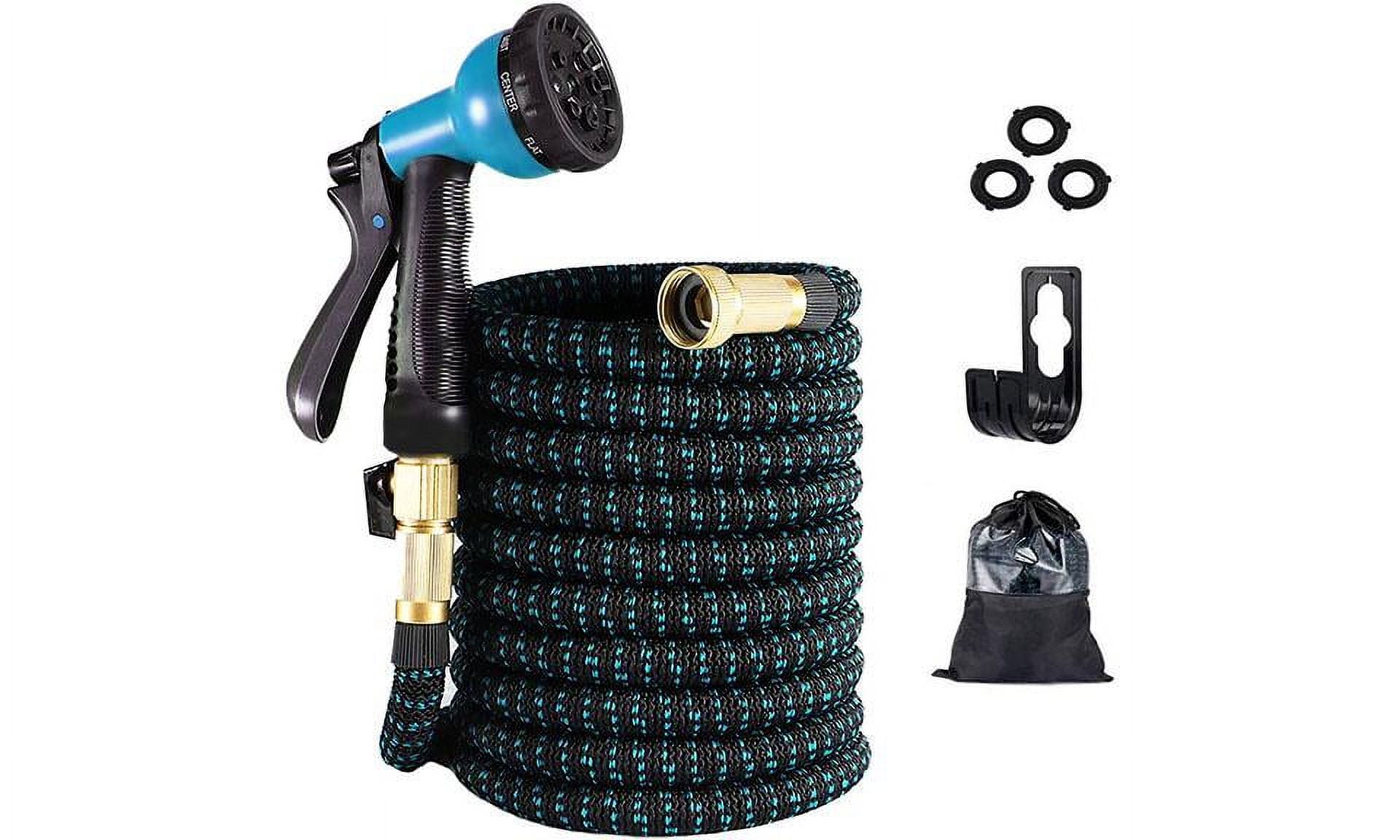CycloneSound Expandable Heavy-Duty Garden Hose, 43.5-174 PSI, 0.75 in x 100 ft