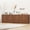 Walnut, variant on Brafabhome 110" Wide Fluted Sideboard with 4 Arched Reeded Doors, Modern Credenza Storage Buffet Cabinet with Adjustable & Removable Shelves for Living Room & Dinning Room | Black+Natural(2 Set)