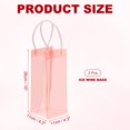 thumbnail image 2 of Uxcell Ice Wine Bag, Portable Collapsible Clear Wine Pouch Cooler Clear Gift Bags with Handles for Champagne Light Orange, 2 of 7