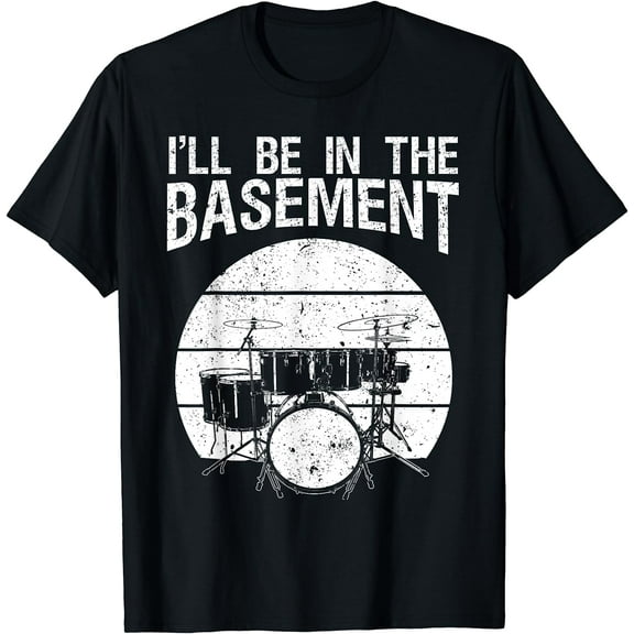 Funny Drummer Art For Men Women Drum Set Drumming Lovers T-Shirt