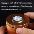 thumbnail image 4 of Portable Metal Humidor Cigar Tube Humidifier Storage Bin Humidity Display Silver, 4 of 4