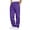 Purple, variant on Admvng Mens Big & Tall Pants Drawstring Elastic Waist Casual Full Length Pants with Pockets