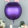 2 Pack | 18" | Purple Jumbo 4D Orbz Balloons | Round Sphere Aluminium Foil Mylar Balloons