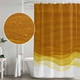 thumbnail image 4 of Polyester Fabric Ombre Orange Waves Shower Curtain, Abstract Art Gradient Modern Waterproof Bathtub Curtain Bathroom Decor Set with Hooks 36 x 78 Inches, 4 of 6