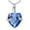 Blue-Silver, variant on Crystal Rose Flower Cremation Jewelry Memorial Urn Necklace for Ashes Heart Shape Stainless Steel Ash Holder Pendant Mini Keepsake