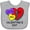 AC-Heather Grey, variant on Inktastic 1st Valentine's Day Hearts Boys or Girls Baby Bib