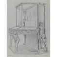 thumbnail image 2 of Raphaël Boutillier 12x14 Black Ornate Wood Framed Double Matted Museum Art Print Titled: Study of the Carabin Showcase (1898), 2 of 5