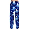 thumbnail image 5 of Domzest Halloween Mens Pajama Pants Pumpkin Ghost Bat Graphic Drawstring Elastic Waisted Pj Bottoms Wide Leg Funny Sleepwear Dark Blue L, 5 of 6