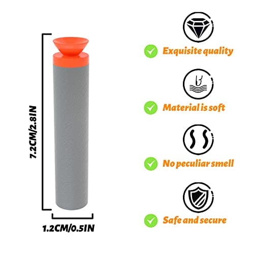 EKIND 100 Pcs Paquete de Recambio de Dardos de Succión Bala de Espuma Compatible para NERF EKIND