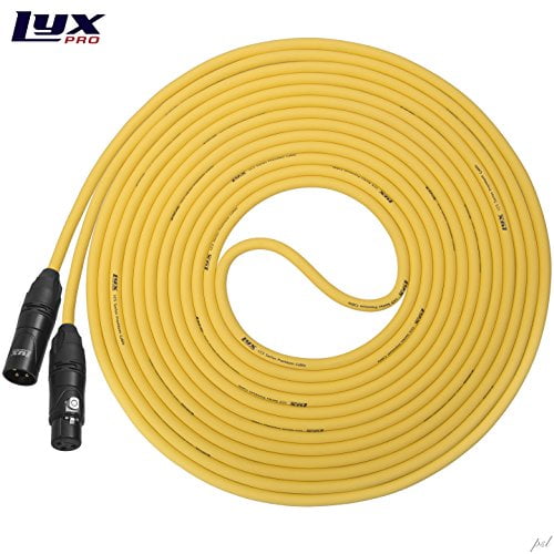 Lyxpro Balanced Xlr Cable 30 Ft Premium Series Professional Microphone Cable Powered Speakers And Other Pro Devices Cable Yellow Walmart Com Walmart Com