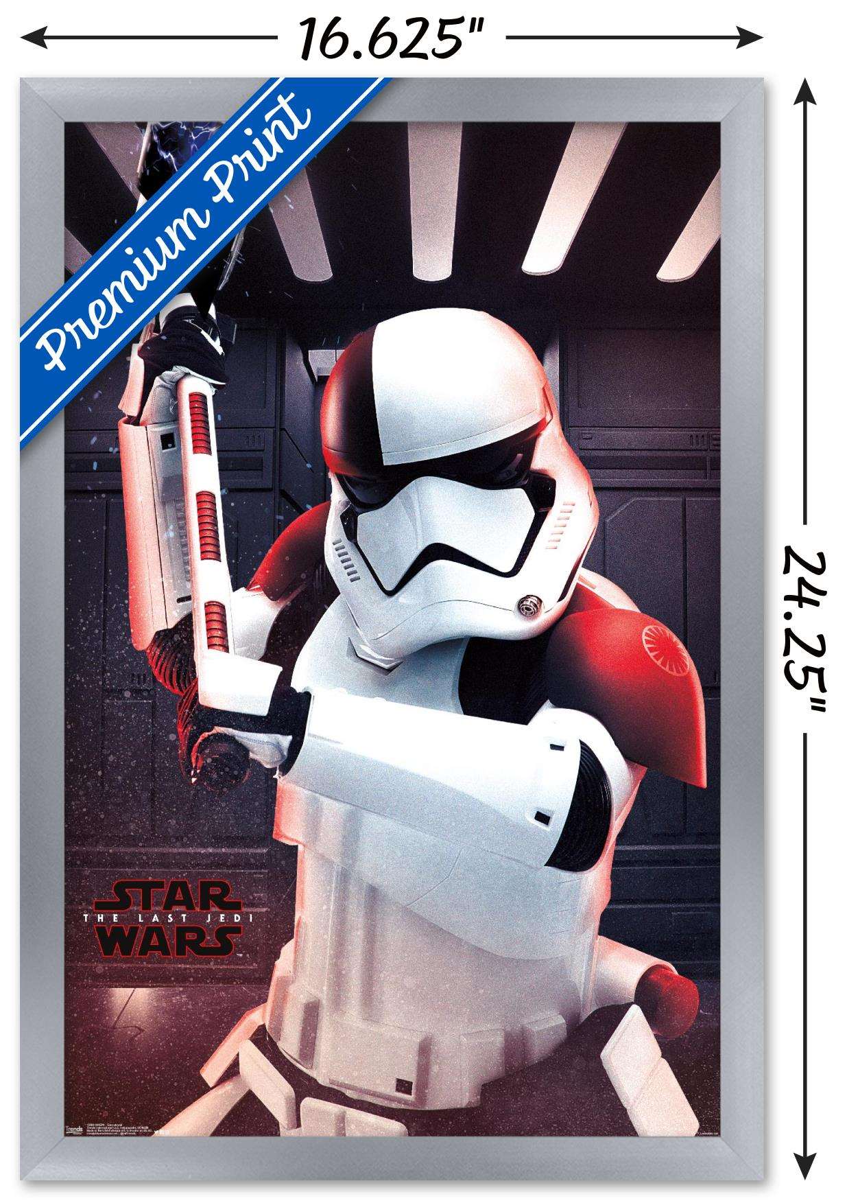 Star Wars: The Last Jedi - Executioner Wall Poster, 14.725" x 22.375", Framed