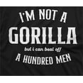 thumbnail image 4 of funny Gorilla vs Men challenge tee shirt 100 Men vs 1 gorilla money T-shirt (XX-Large Navy Blue), 4 of 6