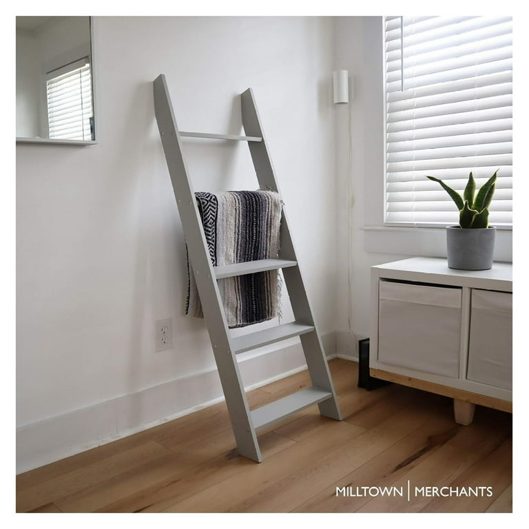 ZZYY Blanket Ladder Rustic Blanket Rack Leaning Towel Ladder Ladder Blanket Holder Wood Ladder for Throws Blanket Ladders for The Living