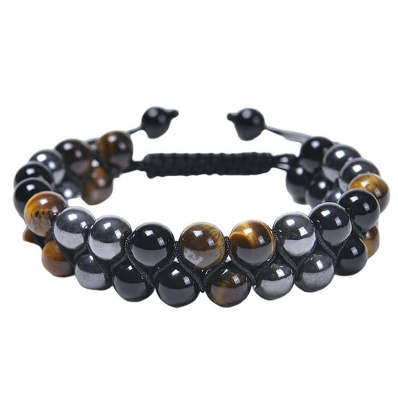 Clearance! Christmas Gifts Moocorvic Jewelry & Fashion Rings for Women Protection Bracelet Hematite 8mm Men's And Women's Bead Bracelets Crystal Jewellery Bracelets Bring