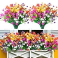 thumbnail image 2 of BZH 5 Bunches Bright Artificial Flowers – UV-Resistant, Non-Fading Faux Floral Arrangements, for Indoor & Outdoor Décor, Home Garden, Porch, Patio, Windowsill, Wedding, Seasonal & Party Decorations, 2 of 11