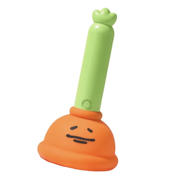 Lámpara de noche con forma de émbolo de 6,3 pulgadas, divertida, lavable, para niños, portátil, versátil, cálida y suave, funciona con pilas.