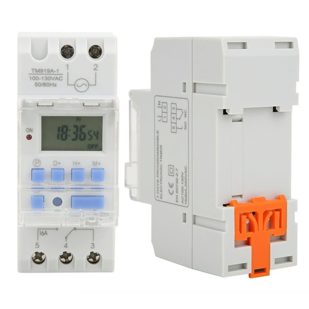 Timer Control,100-130V AC 16A Weekly Timer On Off Timer Switch Built ...