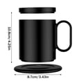 thumbnail image 2 of Heated Mug with Wireless Charger , 2-in-1 Temperature Maintenance Cup and Qi Charging Pad , Ceramic and Stainless Steel 12oz Black , Office Desktop Coffee Tea and Smart Phone Charging, 2 of 2