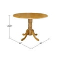 thumbnail image 3 of International Concepts - Table à Manger Ronde 42 Pouces à Deux Abattants, Fini Chêne, 3 of 9