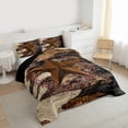 thumbnail image 4 of Homewish 3D Texas Stars Bedding Comforter Set,Western Rustic Farmhouse Twin Comforter Sets,Brown Beige Bedding Set For Boys Kids,Breathable Home Decor Reversible,2-Piece, 4 of 9