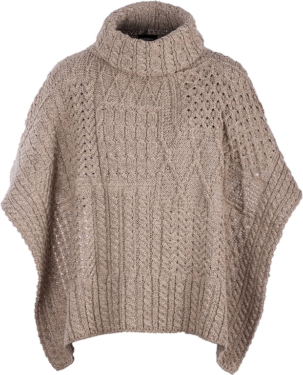 cable knit cape