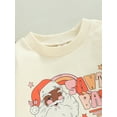 thumbnail image 5 of TSEXIEFOOFU Baby Christmas Romper, Cute Santa/Letter Print Long Sleeve Round Neck One-Piece Bodysuit, 5 of 7