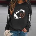 thumbnail image 1 of DPTALR Women's Breast Printed Round Neck Long Sleeve Top Sweater, 1 of 3