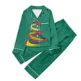 thumbnail image 1 of WEAIXIMIUNG Children's Christmas Print Long Sleeve Trousers Cardigan Children's Pyjamas Two Sets 7-8 Years, 1 of 4