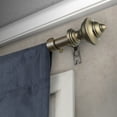 thumbnail image 2 of 5/8" Dia Adjustable 84"-120" single curtain rod with Clyde Finials - Antique Light Gold,(5708-844), 2 of 3
