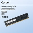 thumbnail image 1 of PC Mémoire d'Ordinateur DDR3 8 Go 1600MHz Module Mémoire PC RAM Bureau Travail Designer Logiciel Jeu Rapide (Noir) 8G D3 1066MHz PC BK, 1 of 5
