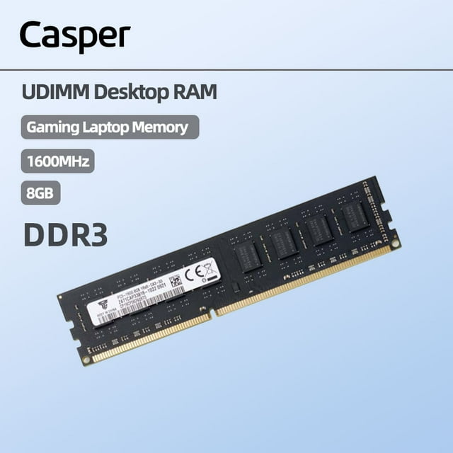 PC Mémoire d'Ordinateur DDR3 8 Go 1600MHz Module Mémoire PC RAM Bureau Travail Designer Logiciel Jeu Rapide (Noir) 8G D3 1066MHz PC BK