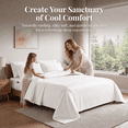 thumbnail image 4 of WVG Bamboo Sheet Set, Cooling Bed Sheets, Deep Pocket Fitted Sheet with Pillowcases, Soft Breathable Bedding Set, Embossed Stripe Design, 4 of 9