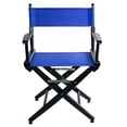 thumbnail image 3 of Filmcraft Studio Director's Chair, 18" Dining Height, Black Finish with Blue Canvas, 3 of 6