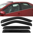 thumbnail image 2 of Window Visor Compatible With 2007-2011 Dodge Nitro, Slim Style Acrylic Smoke Tinted 4Pcs Sun Rain Shade Guard Wind Vent Air Deflector By Ikon Motorsports, 2008 2009 2010, 2 of 5