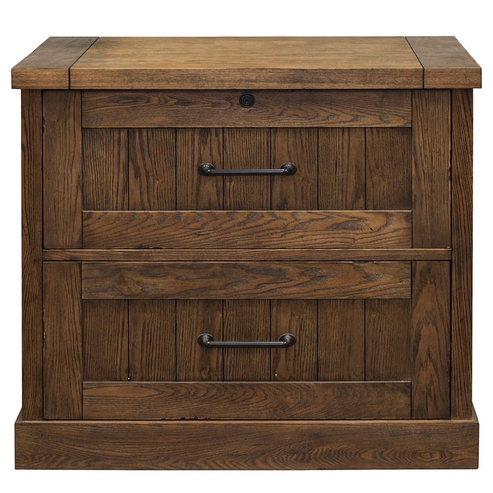 Avondale Wood Lateral File With Locking File Drawer Fully Assembled Brown - image 4 of 6