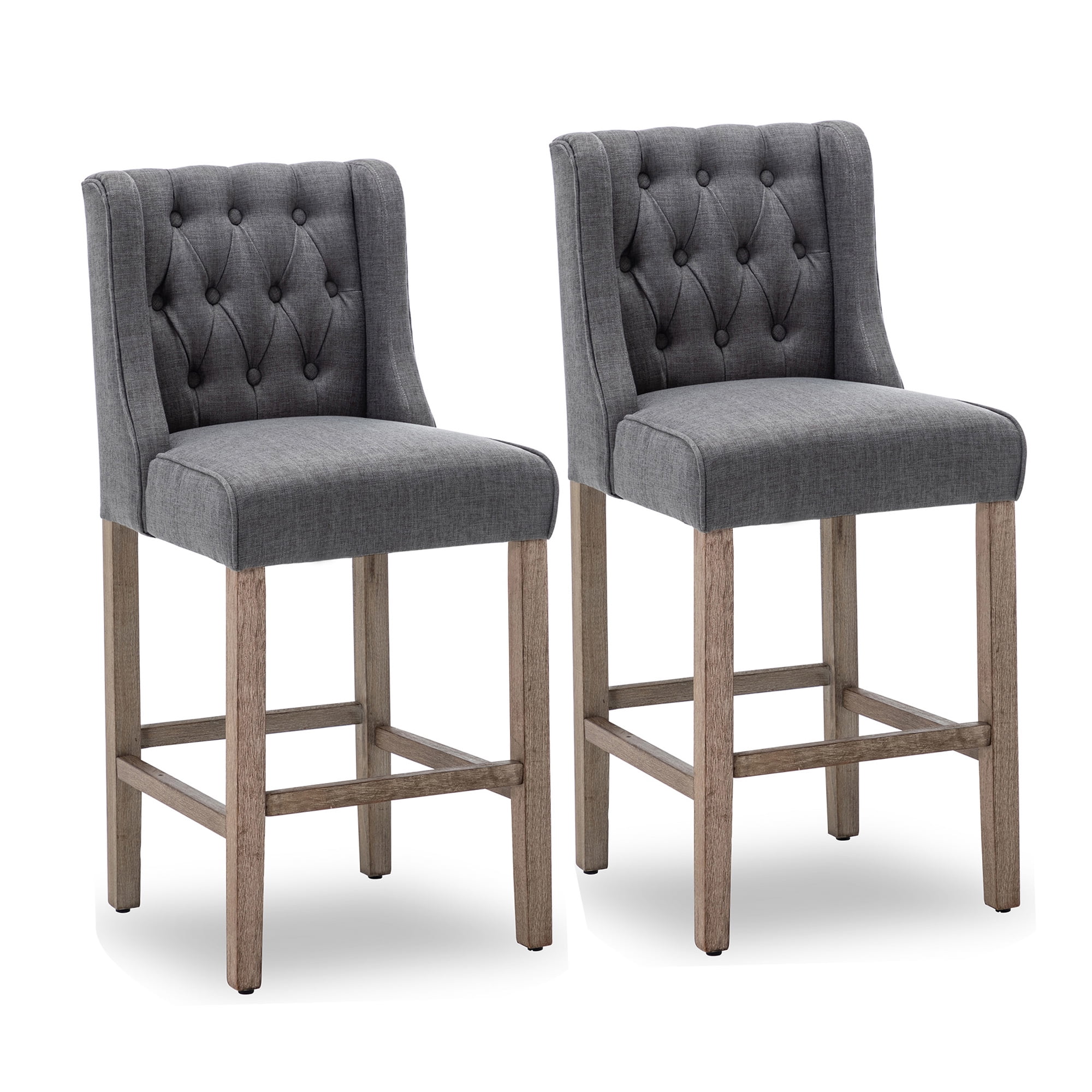 tufted wingback counter stool