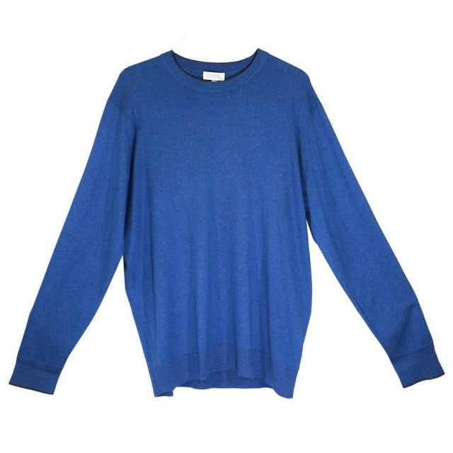 Kinross Chandail à Col Rond Navy/ pour Hommes avec Basculement Contrasté - TG