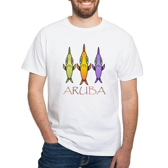 CafePress - Aruba T Shirt - Men's White Classic Cotton T-Shirts