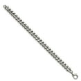 thumbnail image 2 of Stainless Steel Polished 8.5in Curb Chain Bracelet; 8.5 inch; Lobster (Fancy) Clasp; for Adults and Teens; for Women and Men, 2 of 4