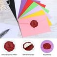 thumbnail image 4 of Unique Bargains Wax Seal Stickers, 50 Pcs Embossed Self Adhesive Rose Sticker, Red, 4 of 5