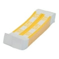 thumbnail image 4 of PAP-R Currency Straps 1.25" Width - Total $1,000 in $10 Denomination - Self-sealing, Self-adhesive, Durable - 20 lb Paper Weight - Kraft - White, Yellow, 4 of 6
