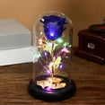thumbnail image 1 of Romantic Simulation Rose Flower Glass Cover LED Home Decoration, 1 of 3