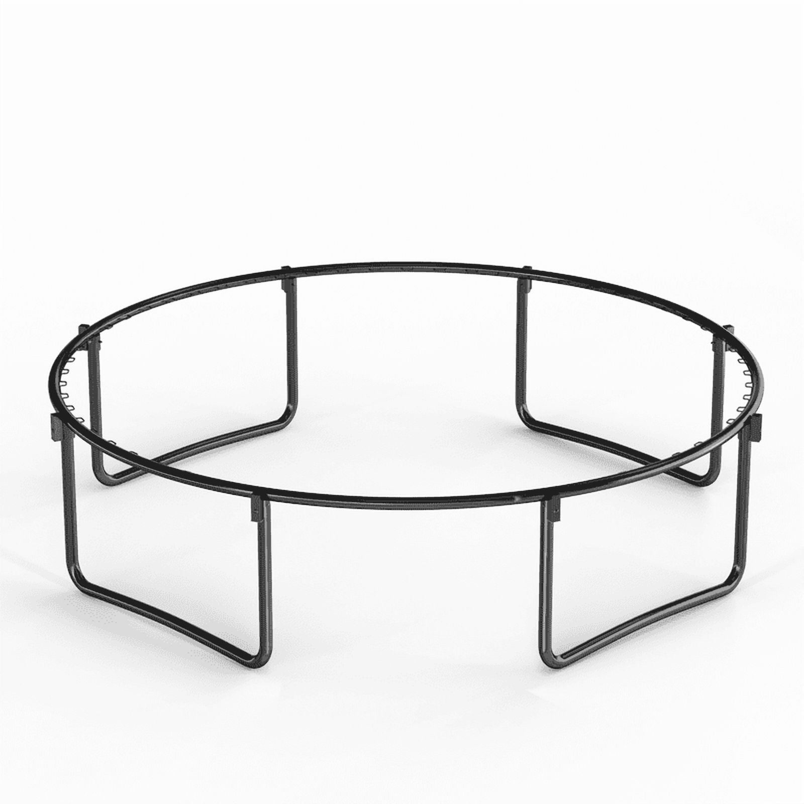 10FT Trampoline for Kids & Adults, Outdoor Recreational Trampoline with Enclosed Safety Net, Ladder & Shoe Bag, Bungee Spring Trampoline for Backyard, Heavy-Duty Galvanized Steel Frame Black