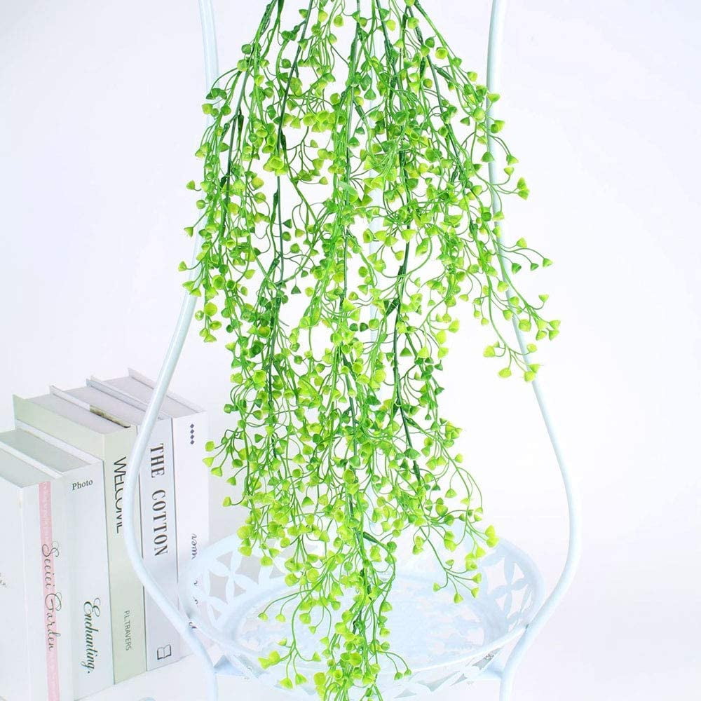 Miuline Artificial Hanging Plants, Fake Ivy Vines Greenery Drooping