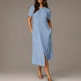 thumbnail image 2 of Robe d'Été Femme Dégradé Sans Manches Col en V Maxi, 2 of 7