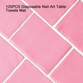 thumbnail image 6 of NOGIS 125PCS Disposable Nail Art Table Towels Mat 13" X 18" Waterproof 3 Ply Nail Art Mat Paper Sheet Clean Pads Tattooing Table Mat Nail Table Cover Tattoo Supplies (Pink), 6 of 7