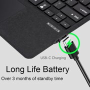Slim Surface Type Cover for Pro 11/10/9/8/X 13, Backlit Keyboard with Trackpad and Pen Holder,Black
