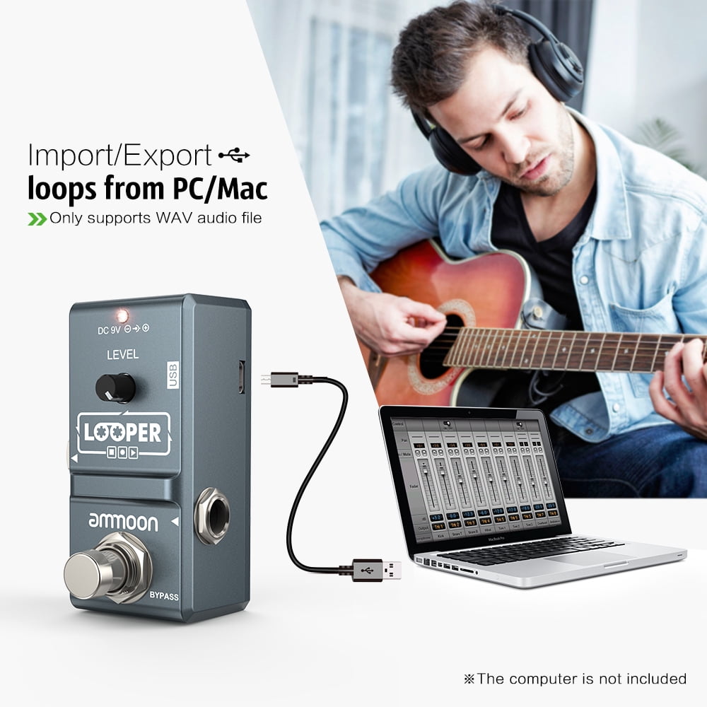 Effect Pedal,Pedal Looper 10 With Usb Cable Pedal 10 Usb 10 Unlimited 10 Ap-09 10 Ap 09 Loop Pedal Usb Cable Effet De 10 Cable Loop Pedal With Unlimited Loop Avec Câble 10 Ap