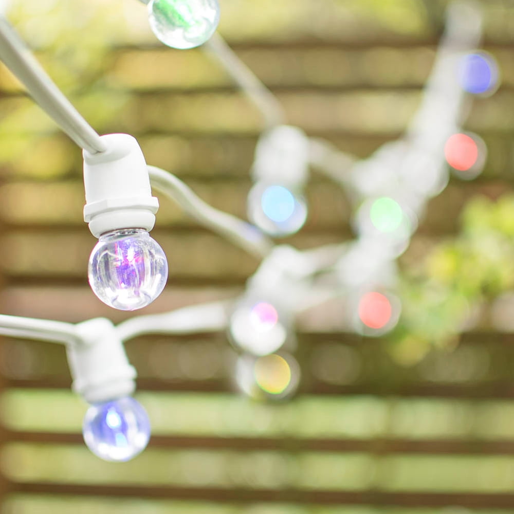 Commercial String Lights Commercial LED Globe String Lights 100Ft White